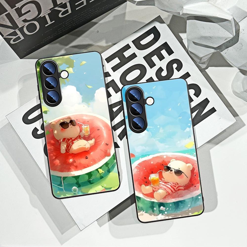 Pc Case Tempered Glass - Coque de téléphone motif chat pastèque
