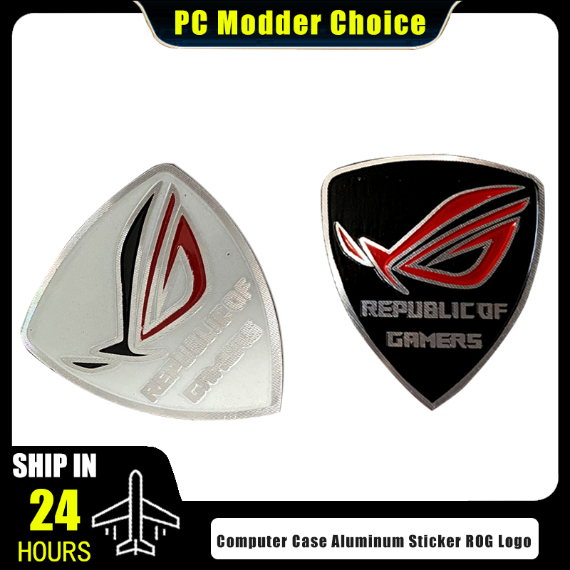 Pc Gaming Rog - Autocollant en aluminium pour boîtier d'ordinateur,