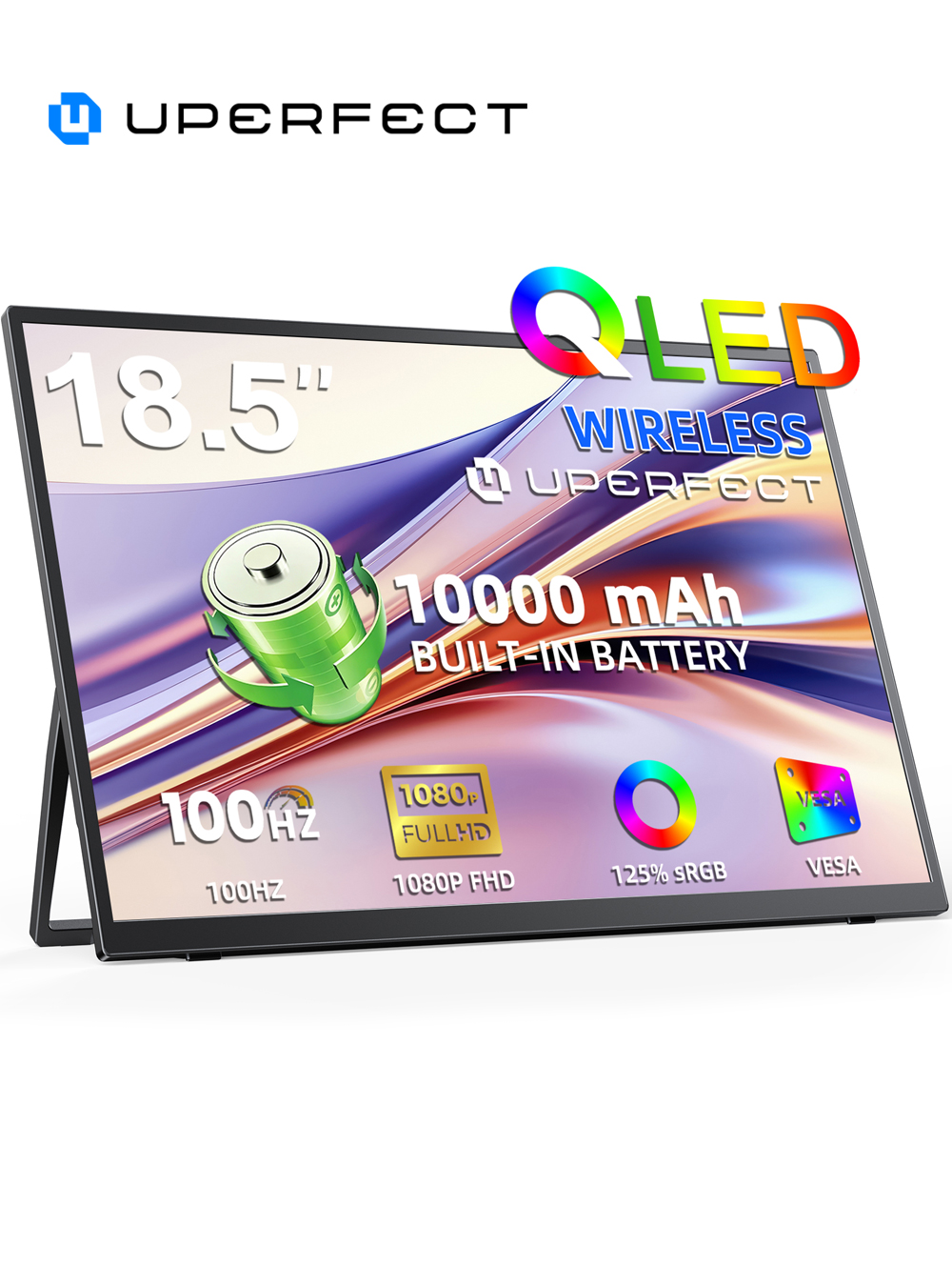 Pc Gaming Y Monitor - Moniteur portable sans fil UPERFECT, batterie
