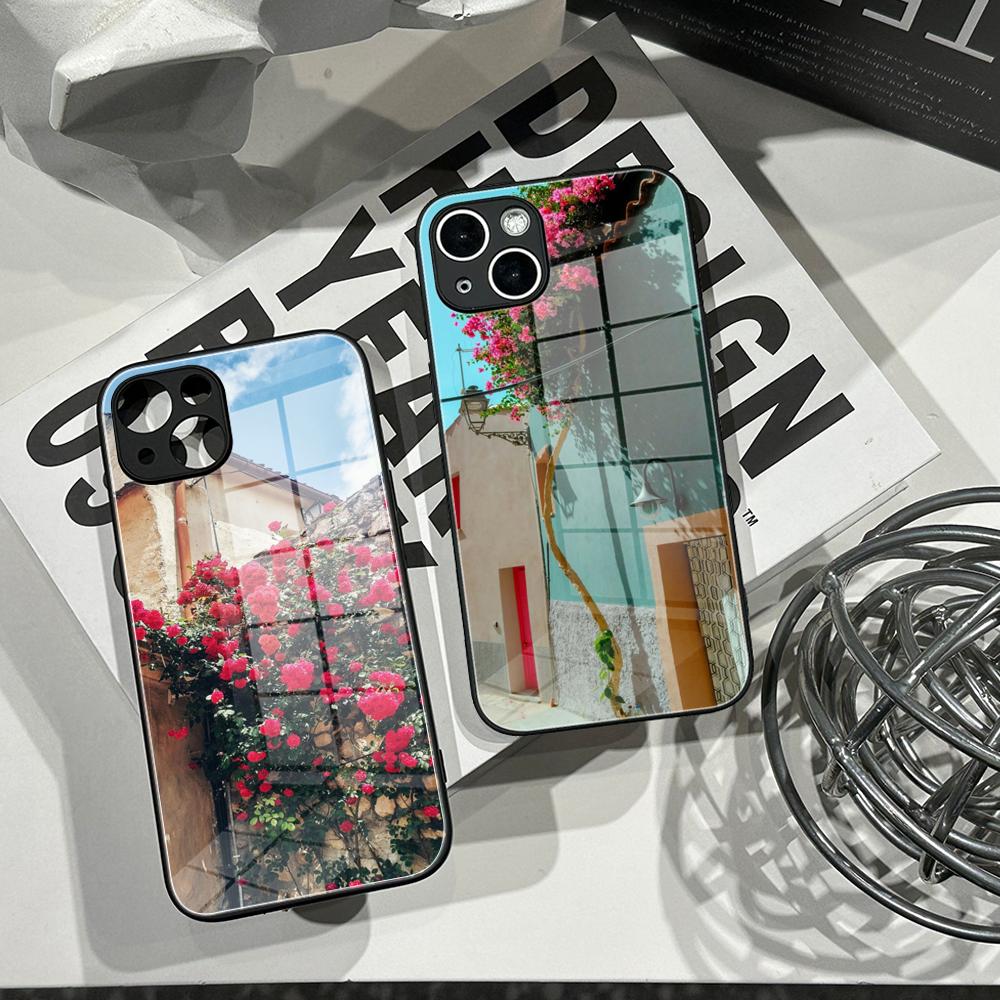 Pc Case Tempered Glass - Coque de téléphone HD motif floral