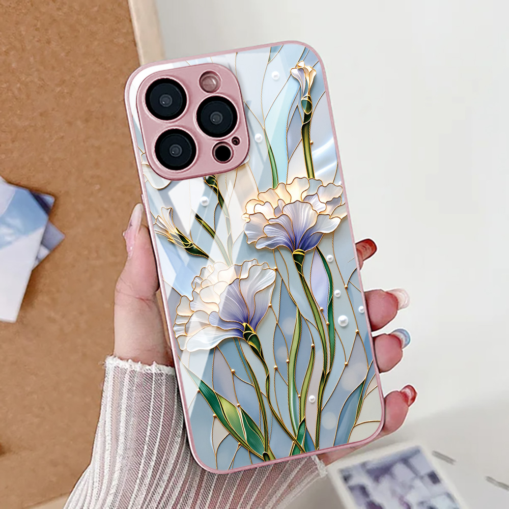 Pc Case Tempered Glass - Coque de téléphone fleur de Lotus