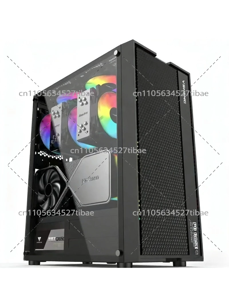 Pc Gaming High End - Boîtier d'ordinateur E-ATX noir avec panneau