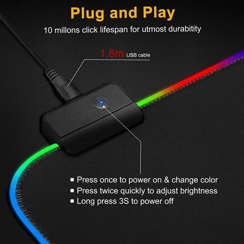 Lumière LED tapis de souris RG - Rgb Keyboard Wrist Rest avis et prix